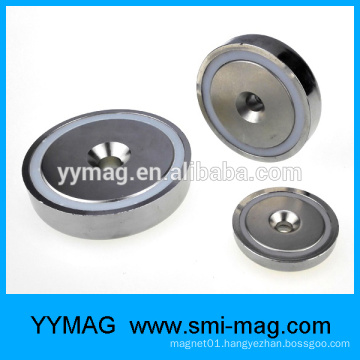 Super strong neodymium pot magnet round base magnets